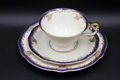 Hutschenreuther Kaffeegedeck - Blau & Golddekor - Abt. Paul Müller Selb Adria #T