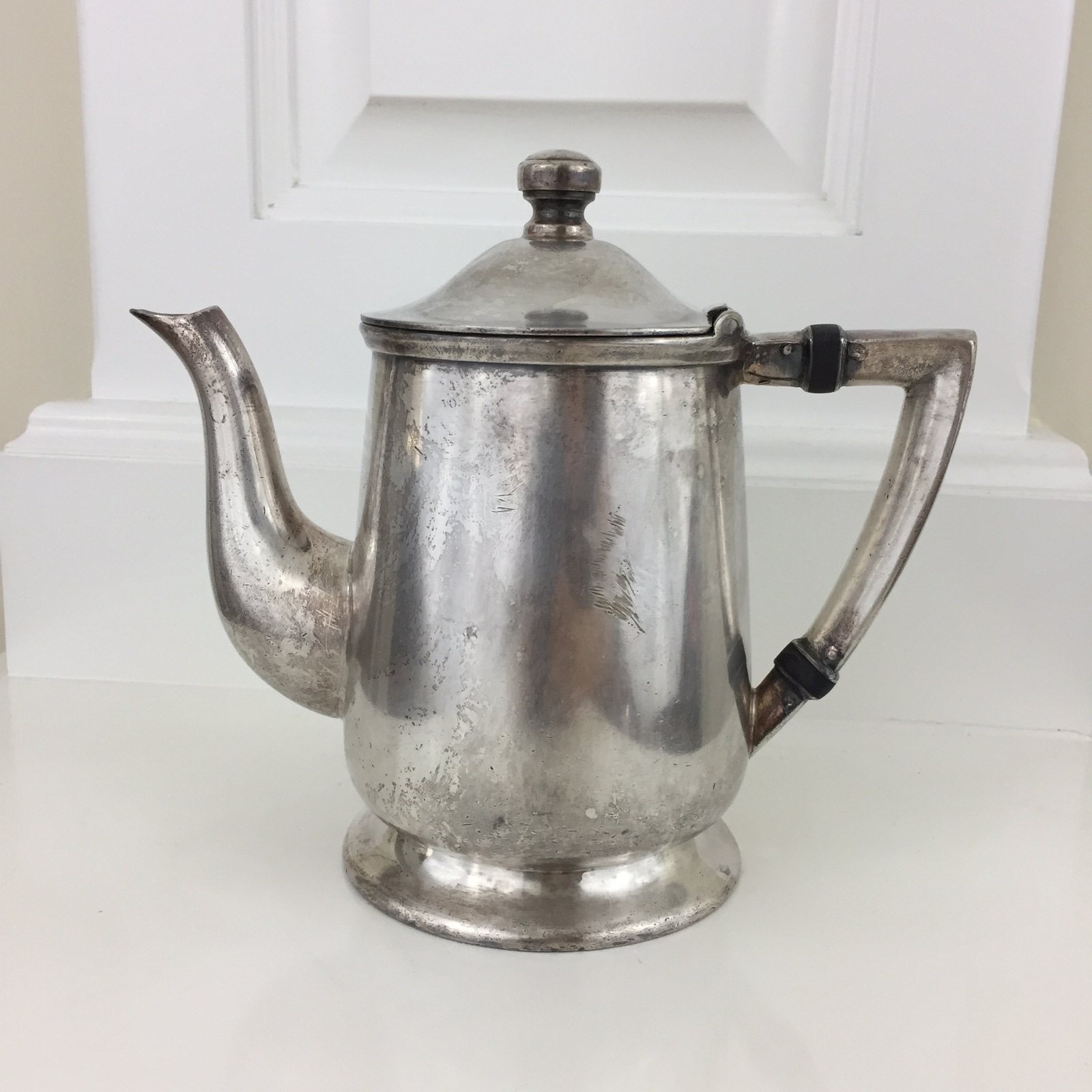 1940 REED & BARTON Silver Soldered Teapot Inlaid Handle 4S10 2P 36 eBay