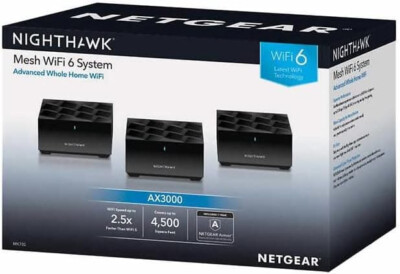 Netgear Nighthawk AX3000 WiFi 6 Mesh System with One Year Advanced Internet Se