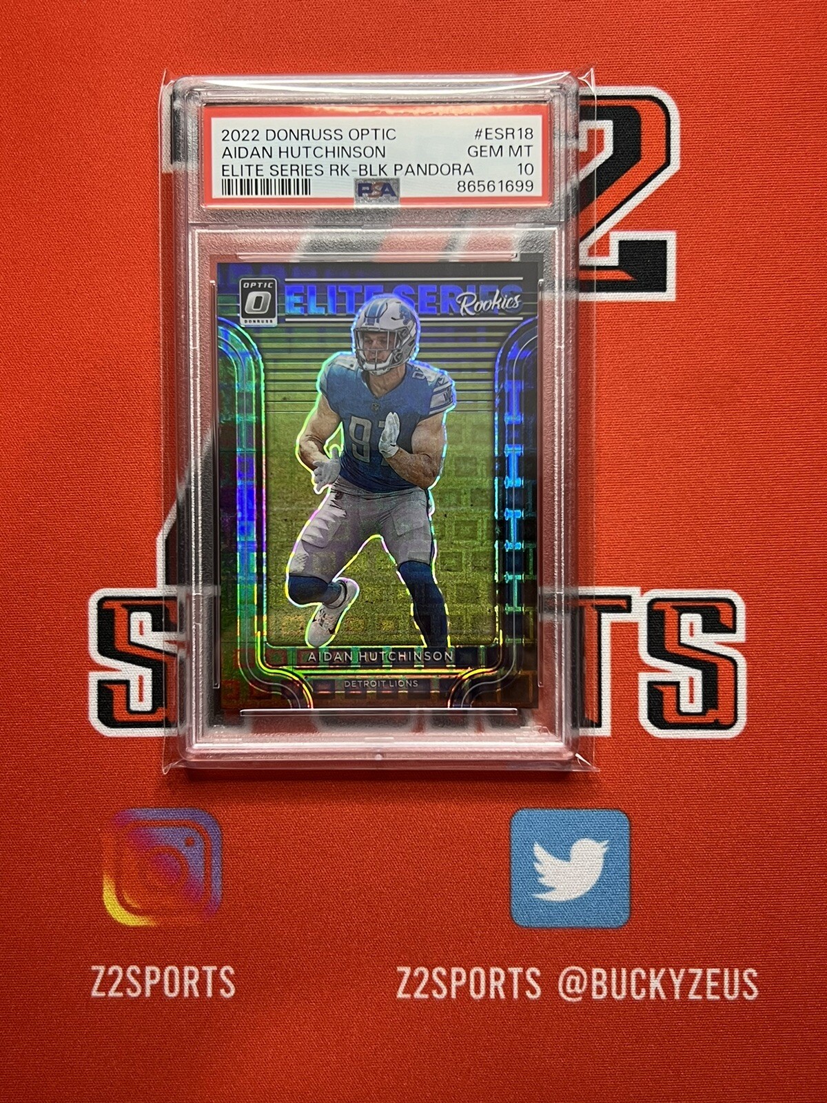 Aidan Hutchinson Panini Donruss Optic the Elite Series Rookies #ESR18 Black Pandora