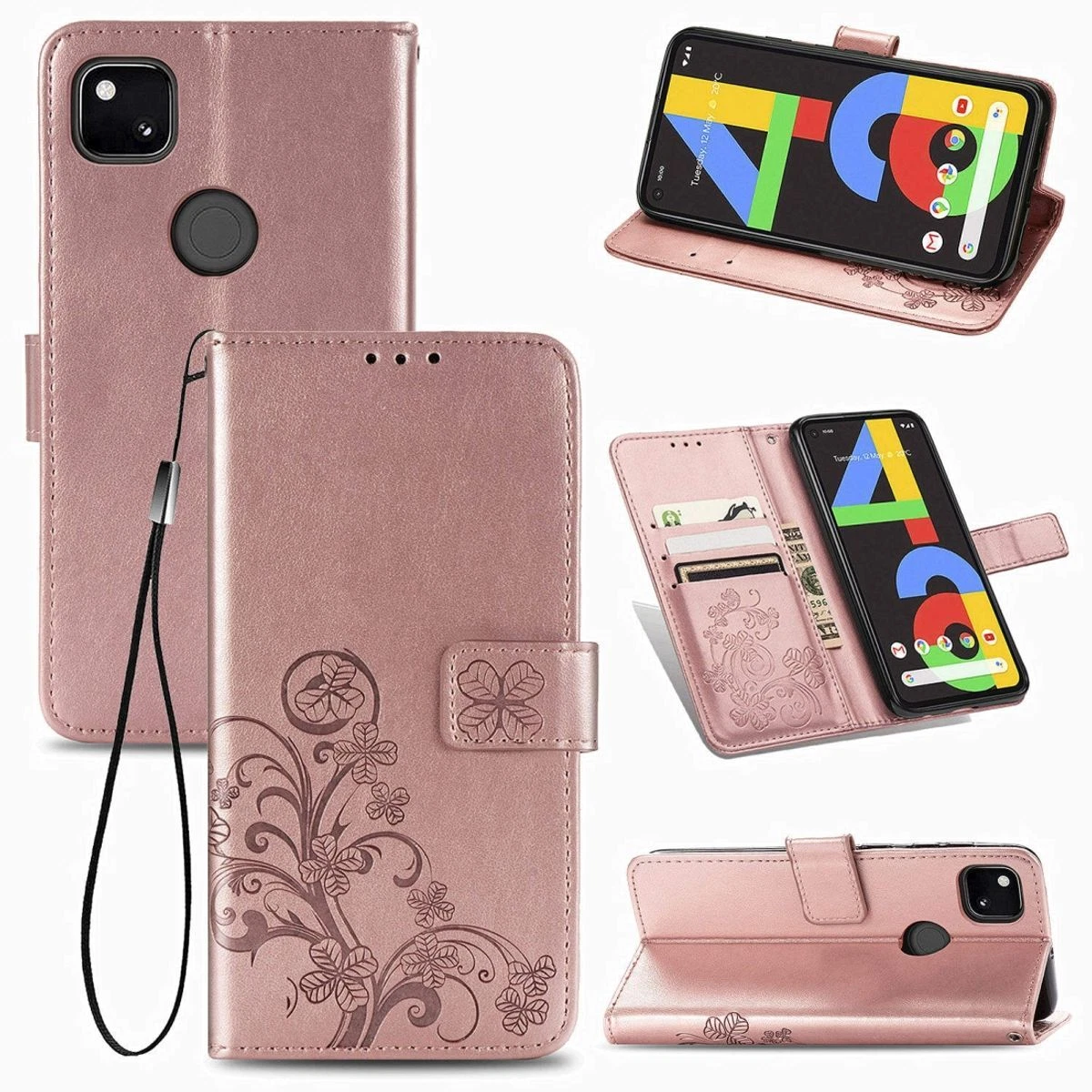 Custodia Mumbi UltraSlim Per Google Pixel - Trasparente Rosa Chiaro, Morbida Con Bordi Rinforzati - 3