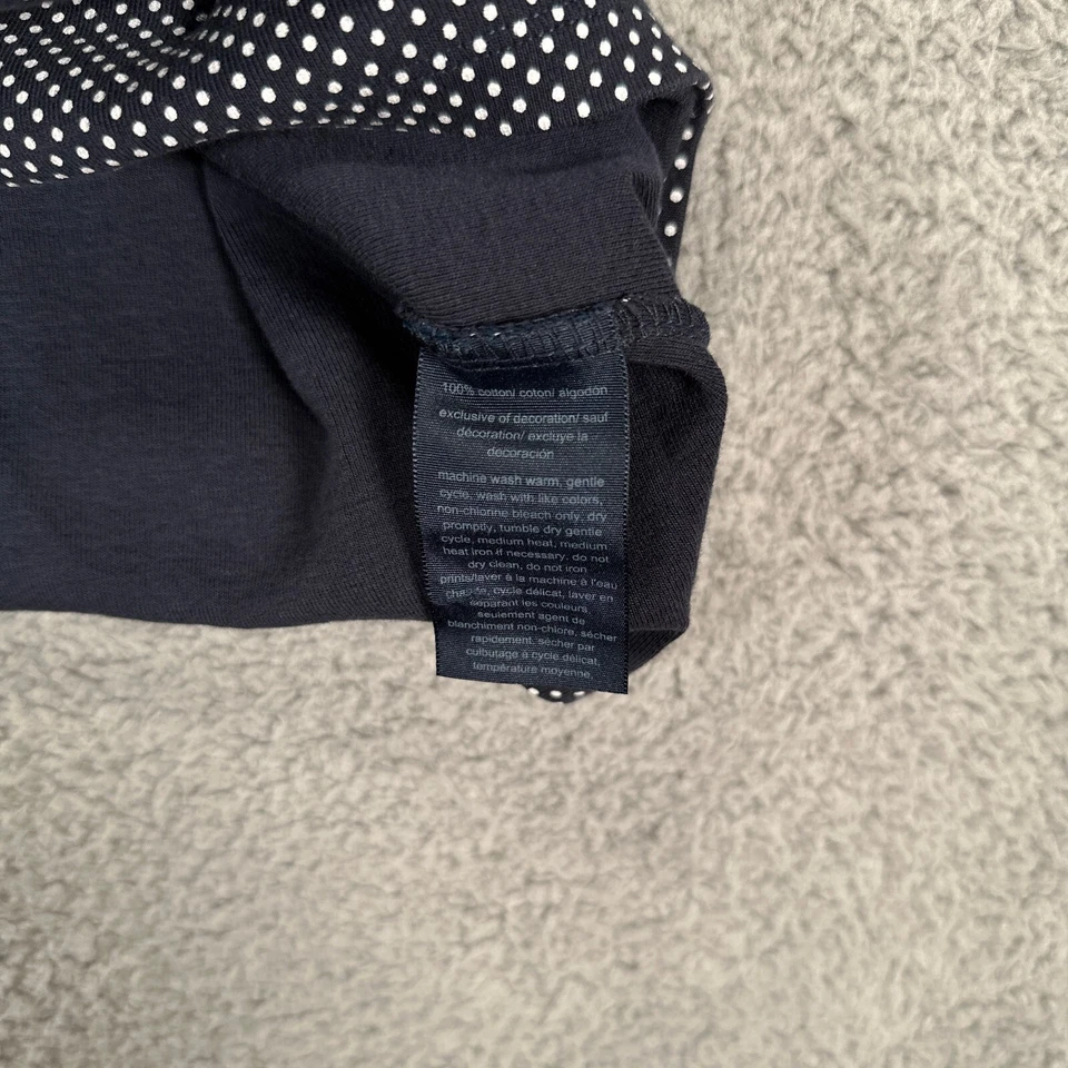 Camisa Tommy Hilfiger para mujer 0X Plus azul blanco lunares cuello redondo manga 3/4 Foto 4 de 4