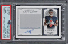2019 National Treasures AJ Brown Rookie Patch Auto #d/99 PSA 9 Mint/10 Auto!