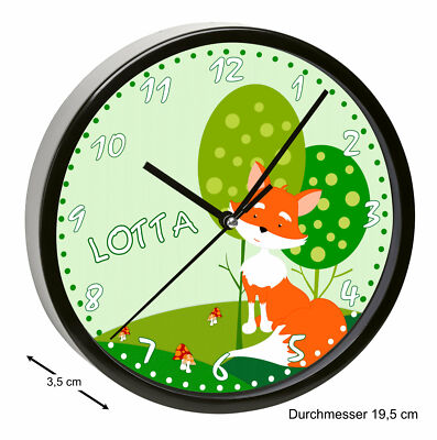 CreaDesign T-Rex Wanduhr Kinderzimmer - Personalisiert Mit Name