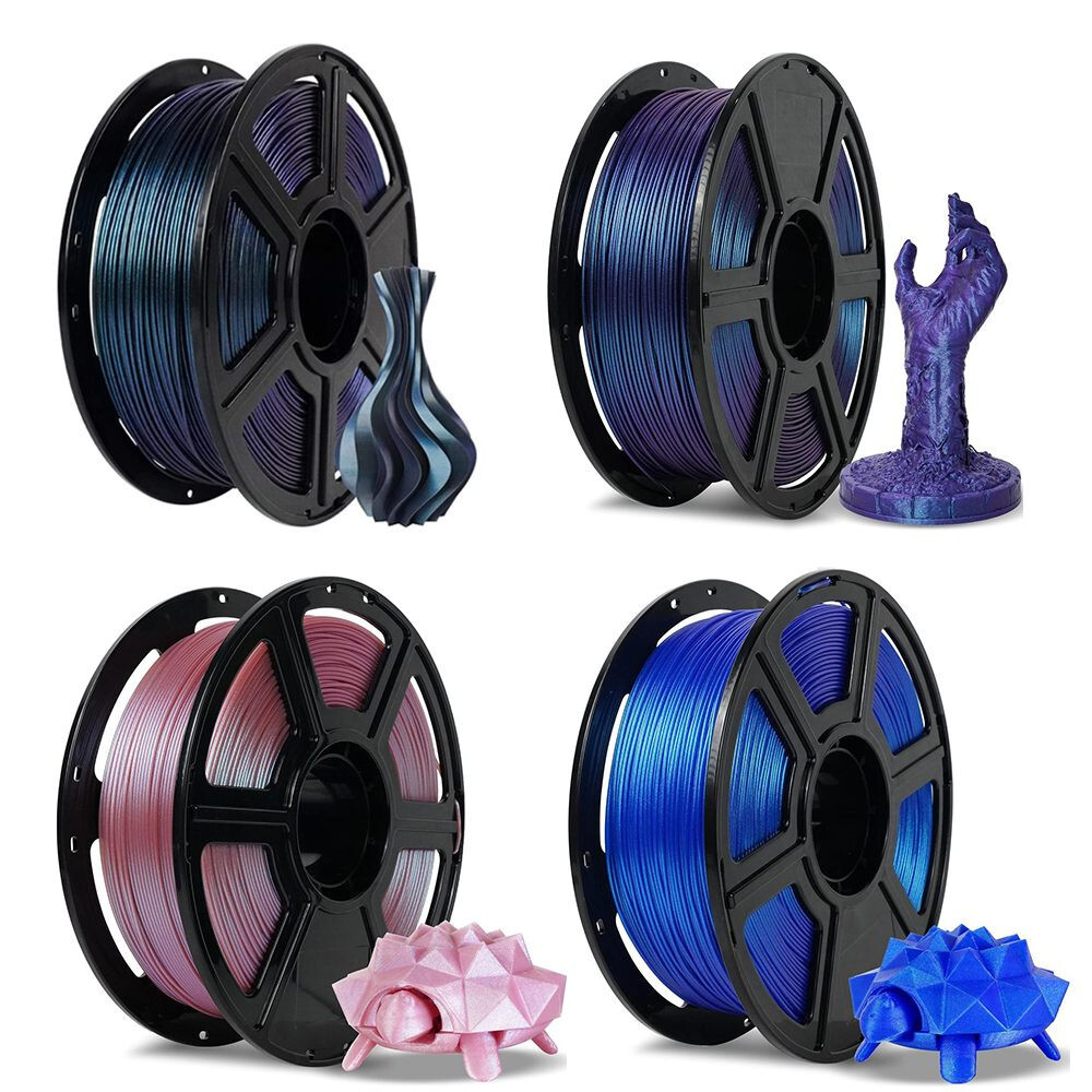 FLASHFORGE PLA 3D Printer Filament 1.75mm Color Changeable with Light and Angles