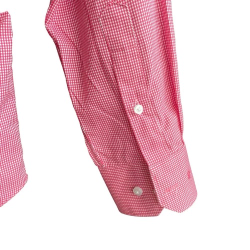 Jeff Banks Shirt Size M 39/40 Slim Fit long Sleeves Button-Up Red Checked - Picture 4 of 8