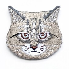 Brooch Backpack Tote Bag Pin Embroidery Cartoon Lifelike Siberian Forest Cat