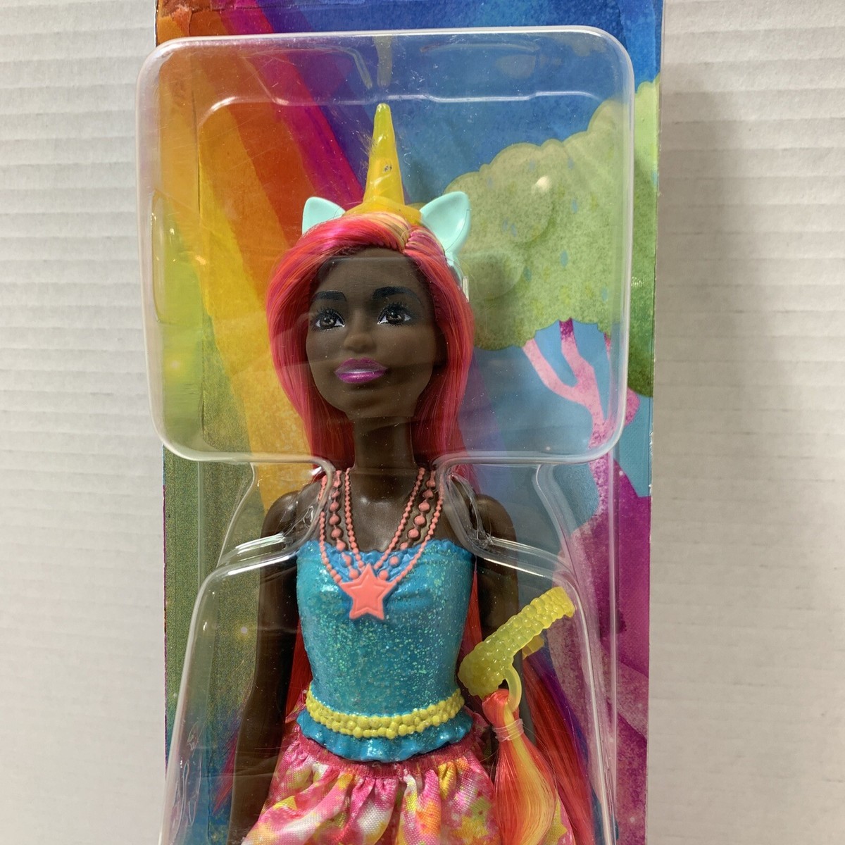 Barbie Dreamtopia Unicorn Doll Pink And Yellow New In