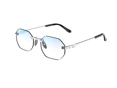 XLAB Sunglasses mod. Bollons  Silver/light blue gradient