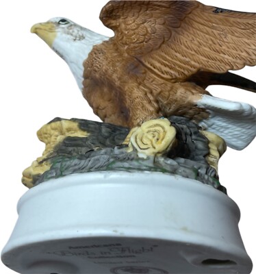 Birds in Flight Bald Eagle Bisque Figurine. Limited Series
