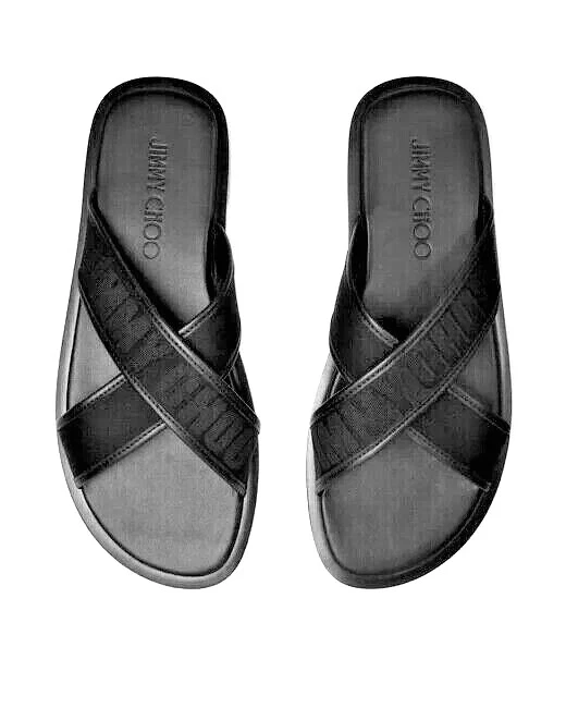 nakke grad USA Jimmy Choo Men&#039;s PALMO Slider Slip-On Sandals SANDALI w/Logo  Webbing~Brand New! | eBay