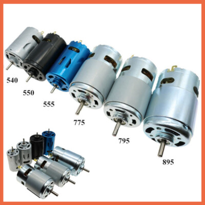 High Power Large Torque Motor 390 540 550 775 795 895 DC 12V ~ 24V Ball Bearing