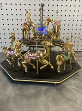 Franklin Mint Golden Carousel Horse Sculpture Collection (11 Figures*****)