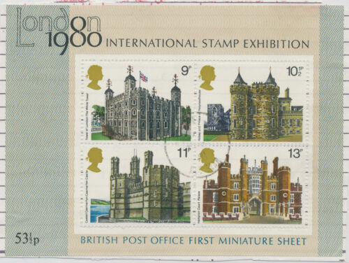 GB 1978 London 1980 Int. Stamp Exhibition - British Architect. VFU MS VARIETY - Picture 1 of 2