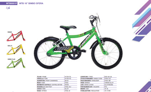 BICI BAMBINO MOUNTAIN BIKE FAEMA KID'S BIKE KF 16\