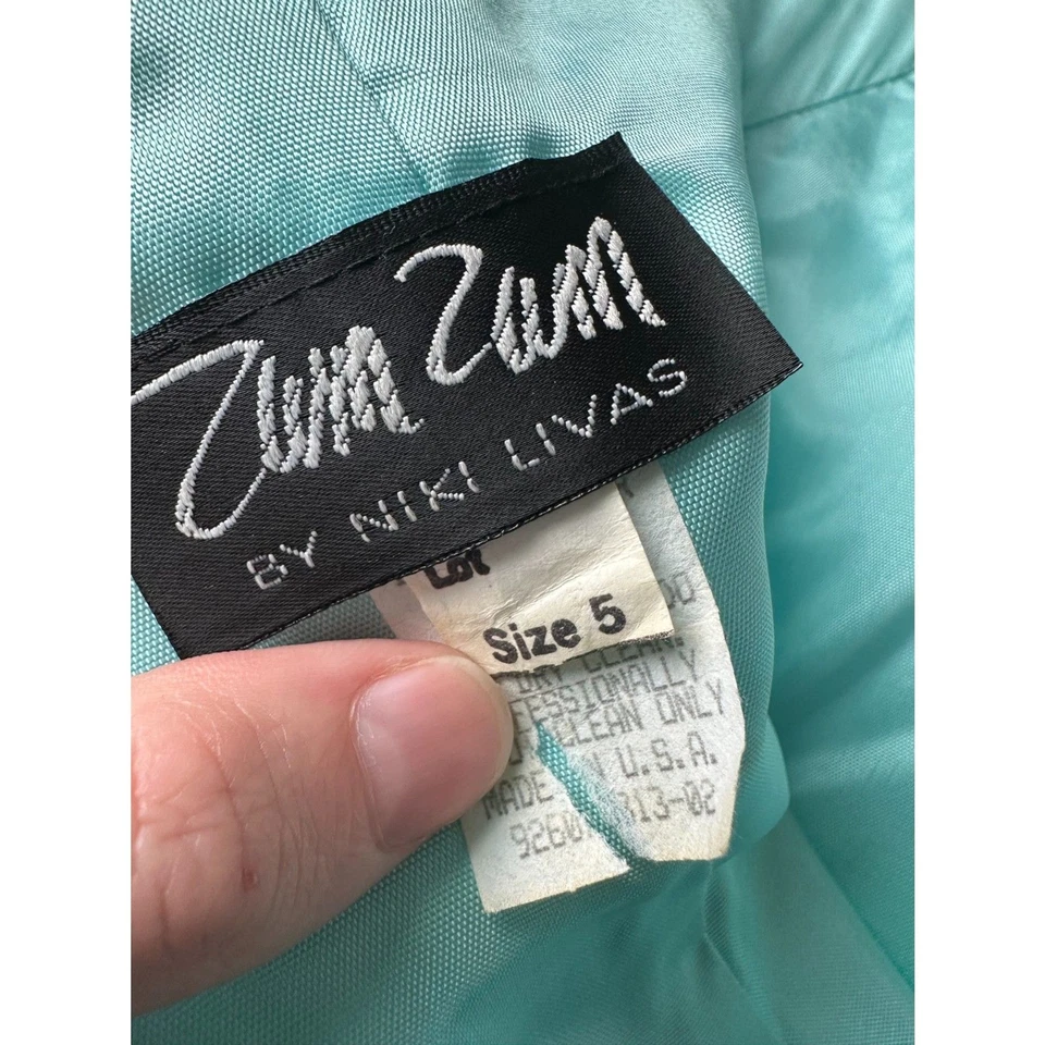 Vintage Y2k Zum Zum by Niki Livas Soft Pastel Ombre Halter Prom Dress size 5 - Image 3 of 4