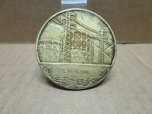 DROPSY médaille en bronze ART DECO Electricité et gaz de France faune - Bild 2 von 2