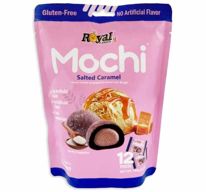 Masa de arroz dulce crema con sabor a caramelo salado Royal Family Mochi