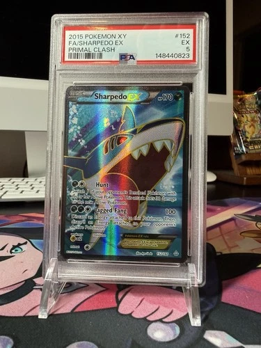 Pokémon Sharpedo EX Ultra Rare Full Art XY Primal Clash 152/160 Holo PSA 5