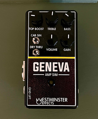 Westminster Effects Geneva Analog Amp & Cab Sim Preamp Pedal for Electric Guitar