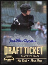 2011 Playoff Contenders Draft Ticket Autographs Matt Duran #DT2 New York Yankees