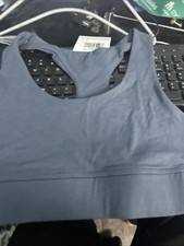 Hanes Sports Bra Black Racerback Size small Gray breatable