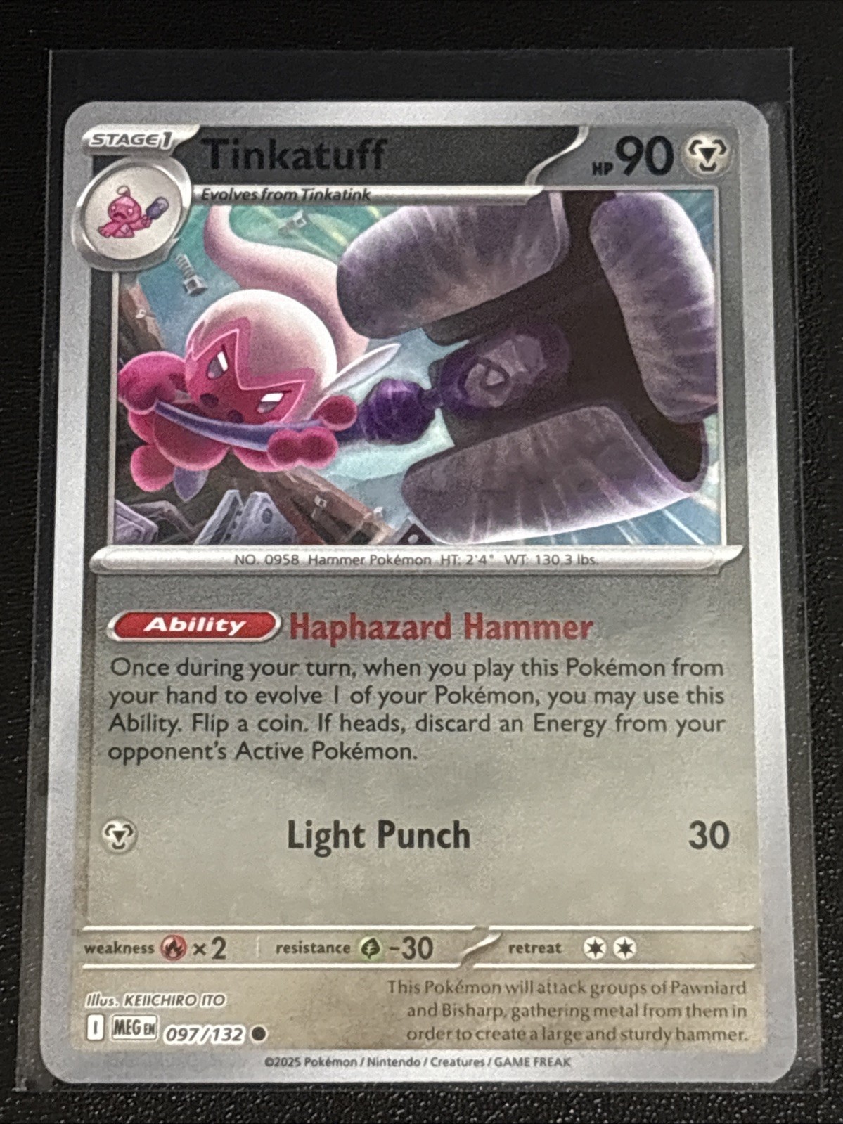 Pokémon TCG Mega Evolution Tinkatuff Reverse Holofoil 097/132 NM