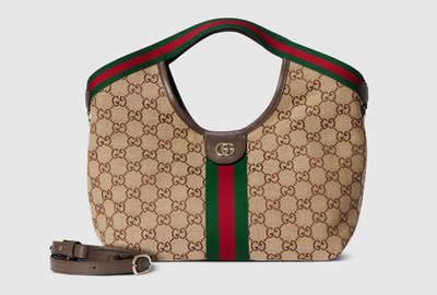 GUCCI Giglio GG Logo Denim Monogram Small Tote Bag Japan New 2025