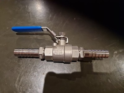Edelstahl Kugelhahn 1/2 Zoll PN 63 1.4408 DN15 mit 315 Enden