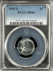1943-S  1C  Lincoln Wheat One Cent  PCGS MS66  58318901