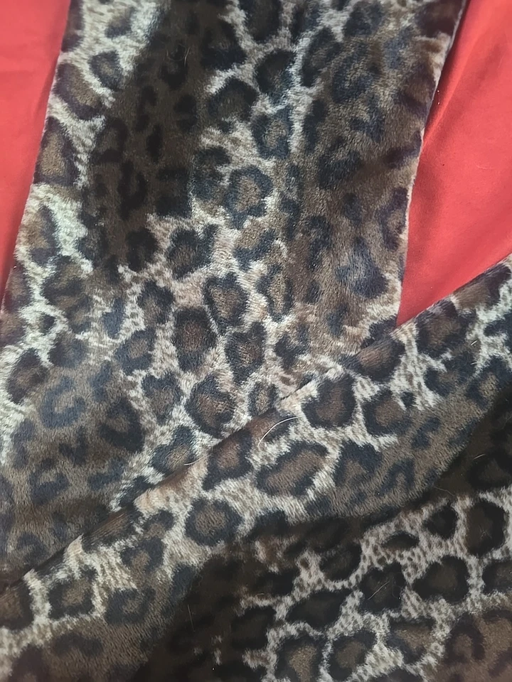 Bufanda Estampado Animal Vintage Leopardo Guepardo Dorado Tostado Marrón, 58" Largo Foto 3 de 3