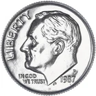 1987 P Roosevelt Dime From Mint Set