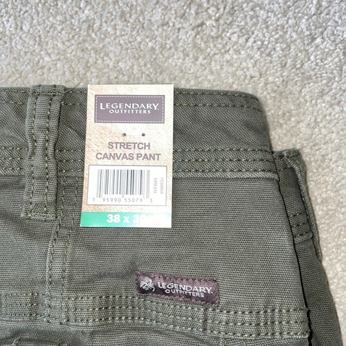 Legendary Outfitters Green Stretch Canvas Pants Men’s 38x30 NWTS - 第 5/15 張圖片