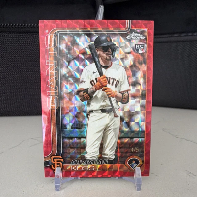 Christian Koss - 2025 Topps Chrome Update RC Red Geometric /5 USC-26 - SF Giants
