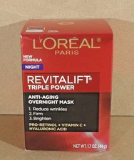 L'Oreal Revitalift Triple Power Anti-Aging Overnight Cream Mask 1.7 oz Retinol