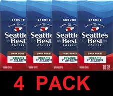 Seattle  s Best 6th Ave Bistro Dark Roast Organic Ground Coffee 10 oz - 4 PACK