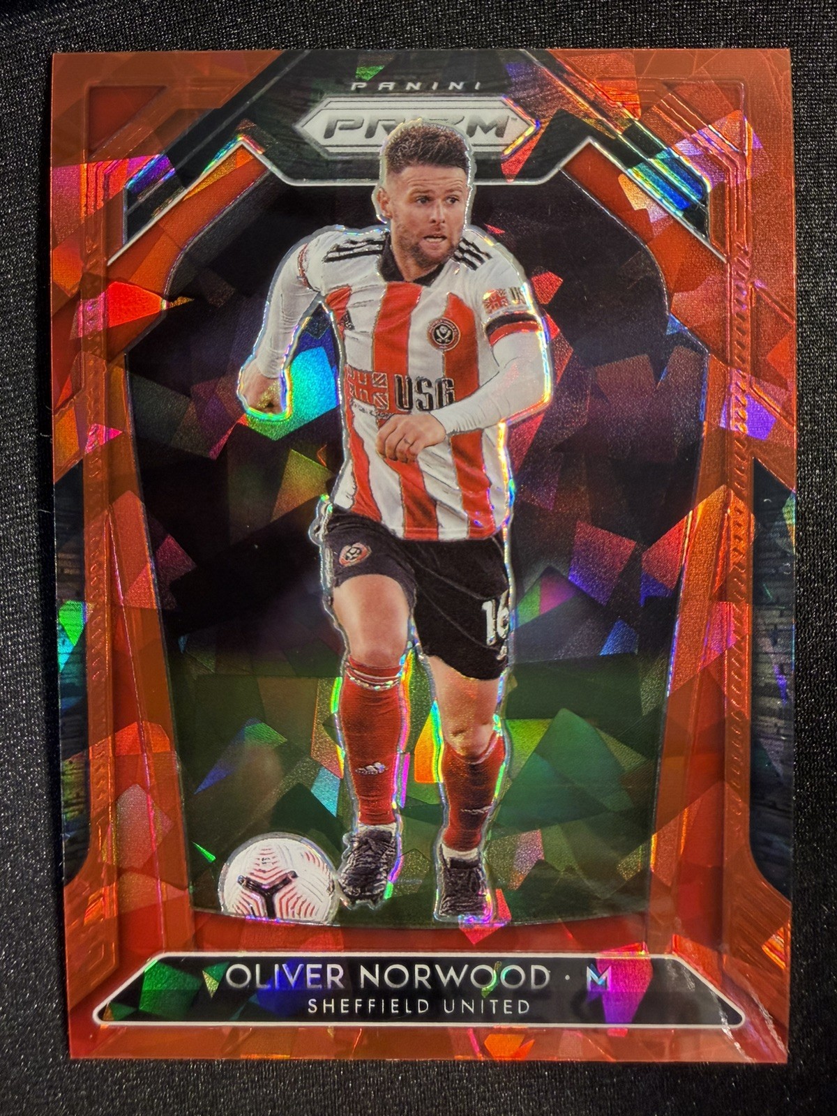 2020-21 Panini Prizm Premier League #23 Oliver Norwood Red Ice Prizm