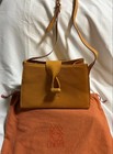 Loewe Turn Lock Leather Shoulder Bag Brown Embossed Used