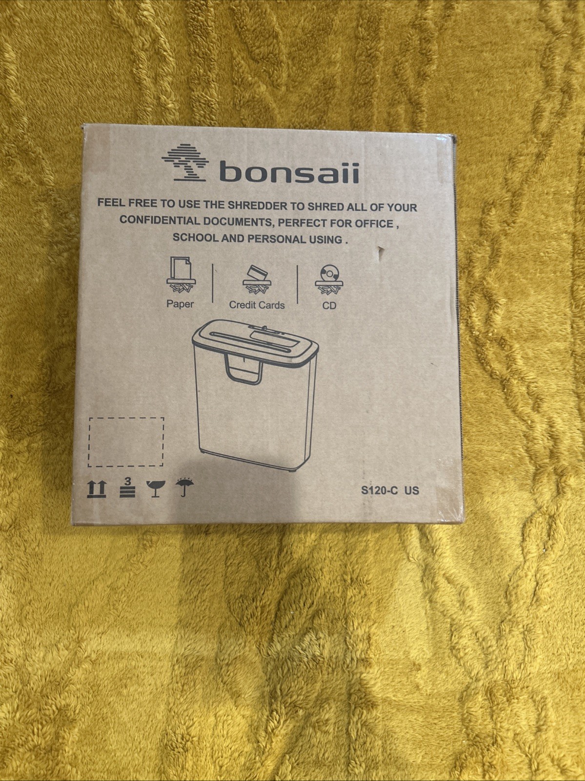 Bonsaii 8-Sheet Strip Cut Paper Shredder Brand New Never Ope