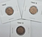 1942 P-D‑S Lincoln Wheat Cent Set — Ungraded — VF/Fine Range