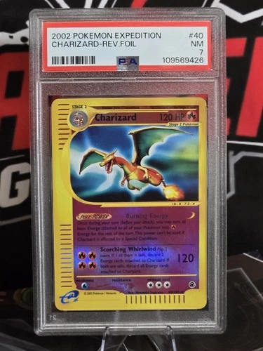 Charizard 040/165 Expedition Base Set Reverse Holo PSA 7