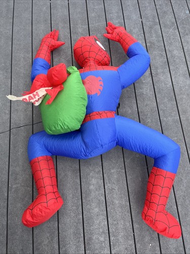 Gemmy Marvel Ultimate Spider Man luftgeblasen aufblasbar 5' Weihnachten Superheld EUC - Bild 2 von 8