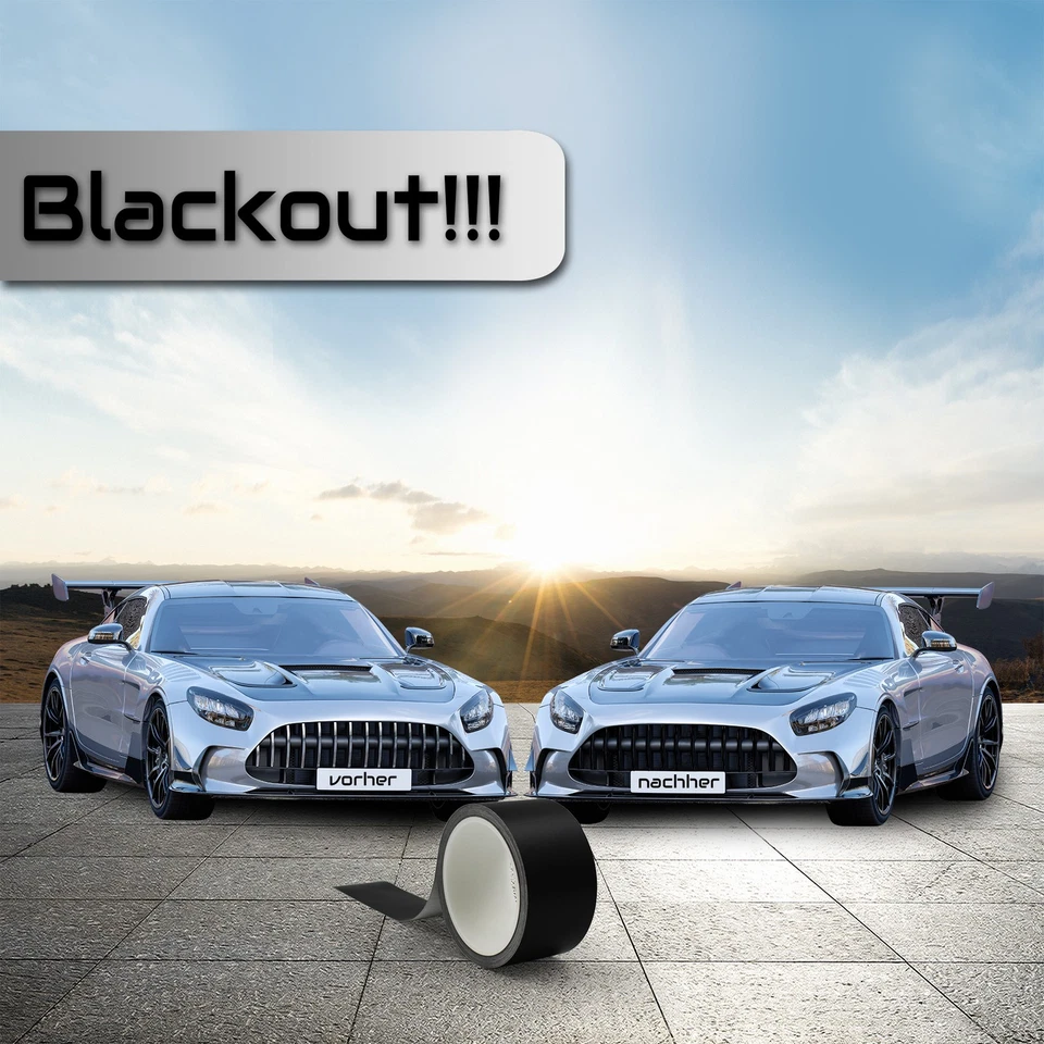 Zierleisten Car Wrap Folie Schwarz Matt Luftkanalfolie 10m x 5cm Chromleisten - Bild 2 von 4