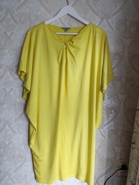Women COS Dress Yellow Cotton 38 / M / 46