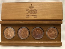 Caraval Bronze Coin Collection, Quincentennial Of The Discovery Of The Americas