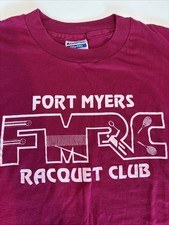 Vintage Fort Myers Racquet Club Shirt Men’s SZ XL Hanes 50/50 Made In USA