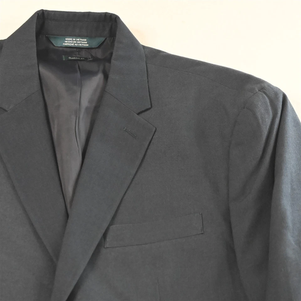 Perry Ellis 40S 33x30 Blue Striped Classic Fit Mens Jacket Pants Suit - Image 3 of 4