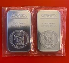 2 APMEX Silver Bar 1  Troy Ounce .999 Fine Silver (Sealed)