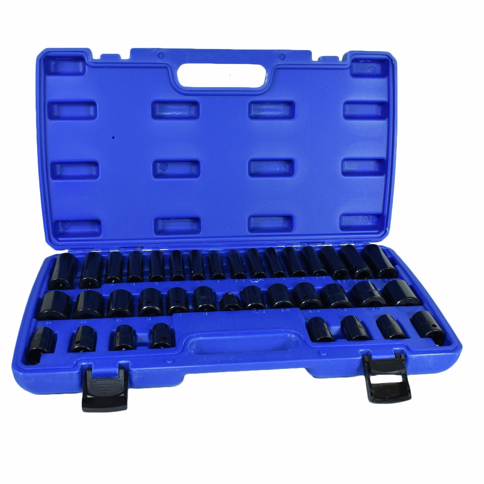 3/8"" Drive Deep 1/2"" Shallow Metric And Imperial SAE AF Sockets 37pc Bergen