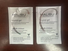 MALIBU 2000 CRYSTAL GEL HAIR TREATMENT PROFESSIONAL NORMALIZER~2 PACKS~FRESH